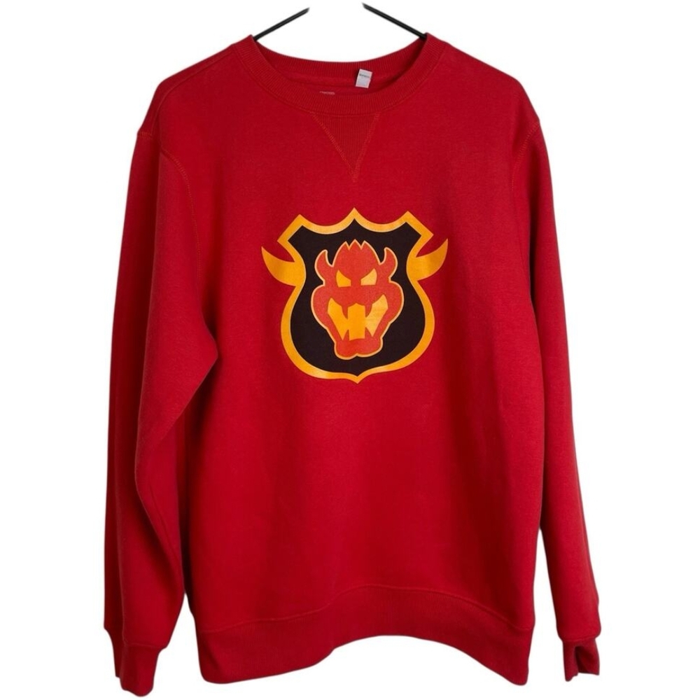 Universal Studios Epic Universe Red Men's Bowser's Challenge Sweater Small NWT